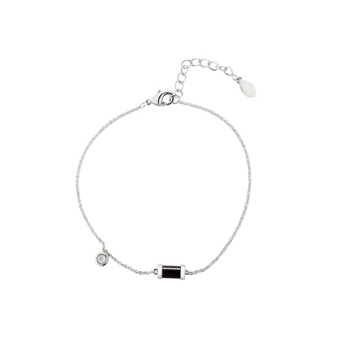 Браслет из серебра с фианитами и керамикой Ювелирное изделие - Браслет из серебра с фианитами и керамикой в магазине Best-Gold 096835