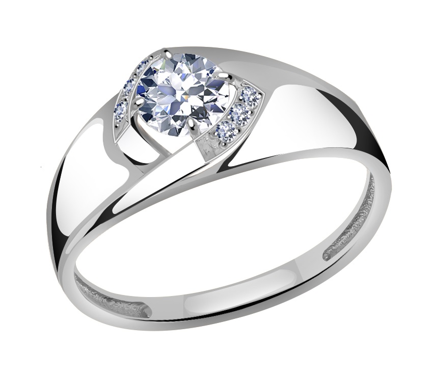 Кольцо из белого золота с фианитами Ювелирное изделие - Кольцо из белого золота с фианитами в магазине Best-Gold 139947