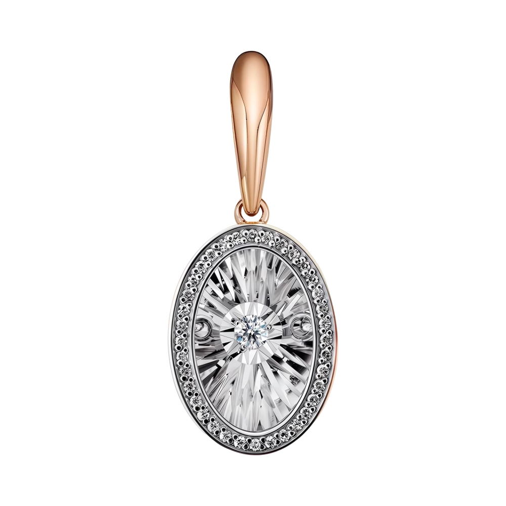 Подвеска из красного золота с бриллиантами Ювелирное изделие - Подвеска из красного золота с бриллиантами в магазине Best-Gold 156120