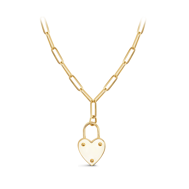 Ювелирное изделие - Колье из желтого золота с фианитом в магазине Best-Gold 040045