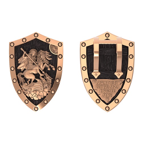 Подвеска из красного золота с эбеновым деревом Ювелирное изделие - Подвеска из красного золота с эбеновым деревом в магазине Best-Gold 030613