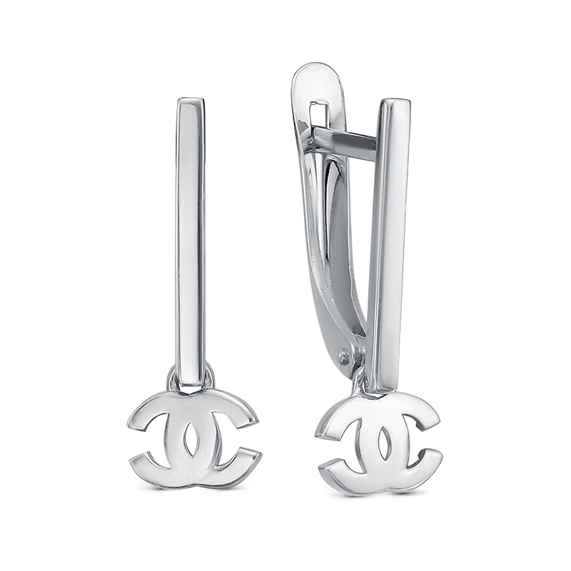 Серьги из белого золота Ювелирное изделие - Серьги из белого золота в магазине Best-Gold 033182