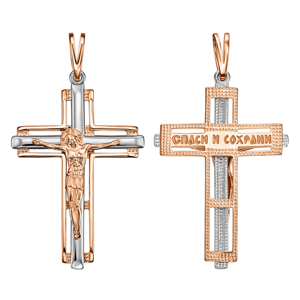 Ювелирное изделие - Крест из красного золота в магазине Best-Gold 144876