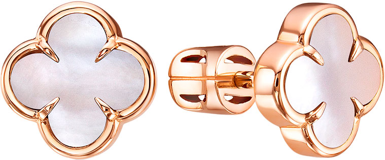 Серьги из красного золота с перламутром Ювелирное изделие - Серьги из красного золота с перламутром в магазине Best-Gold 140938
