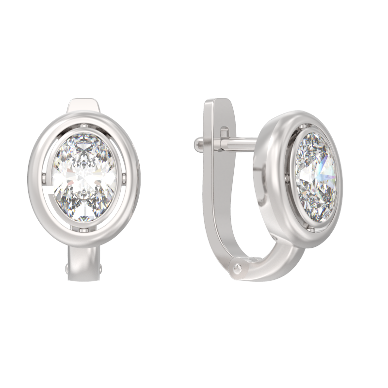 Серьги из серебра с фианитами Ювелирное изделие - Серьги из серебра с фианитами в магазине Best-Gold 127062