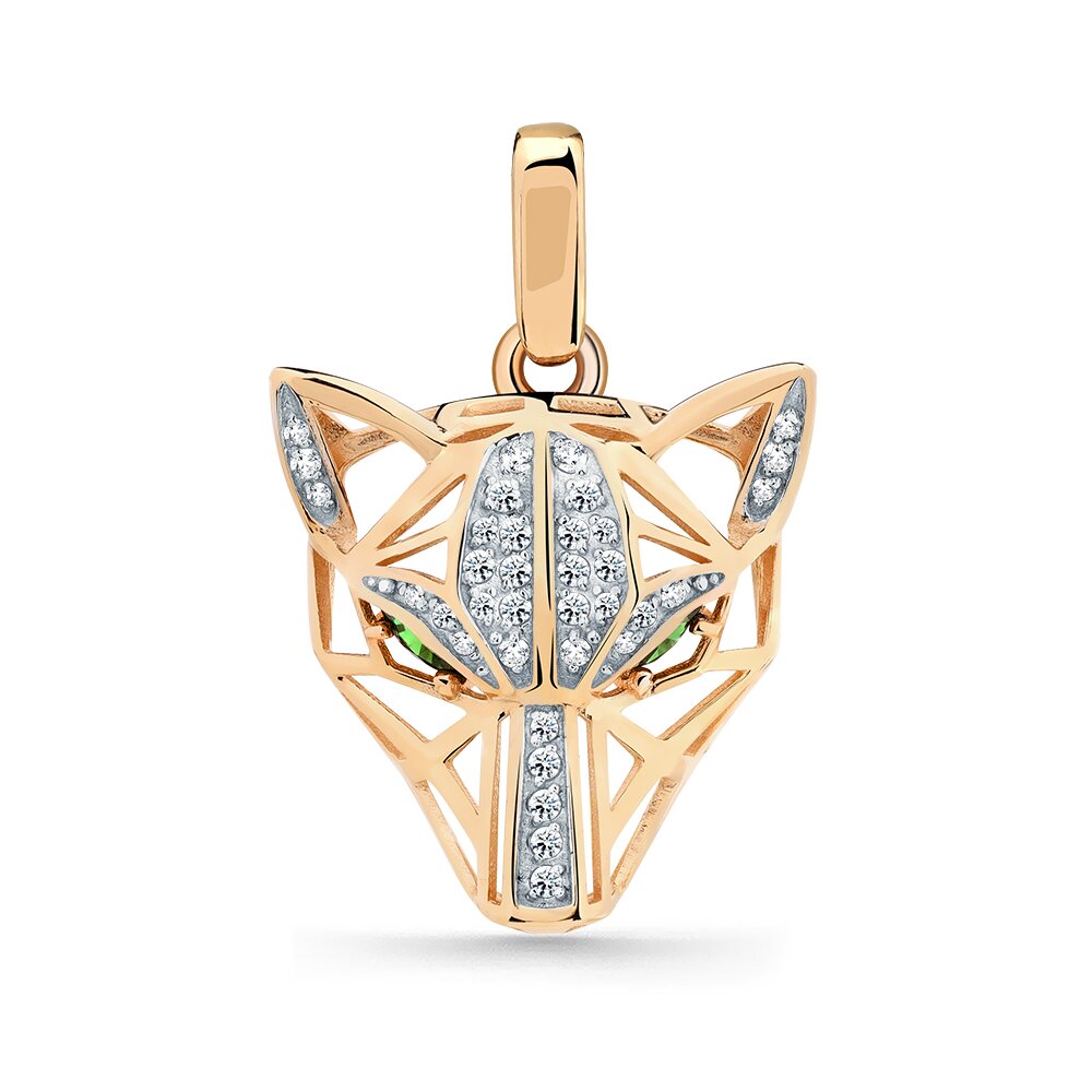 Подвеска из красного золота с фианитами Ювелирное изделие - Подвеска из красного золота с фианитами в магазине Best-Gold 149496