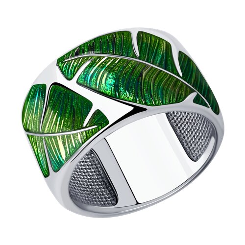 Кольцо из серебра с эмалью Ювелирное изделие - Кольцо из серебра с эмалью в магазине Best-Gold 141208