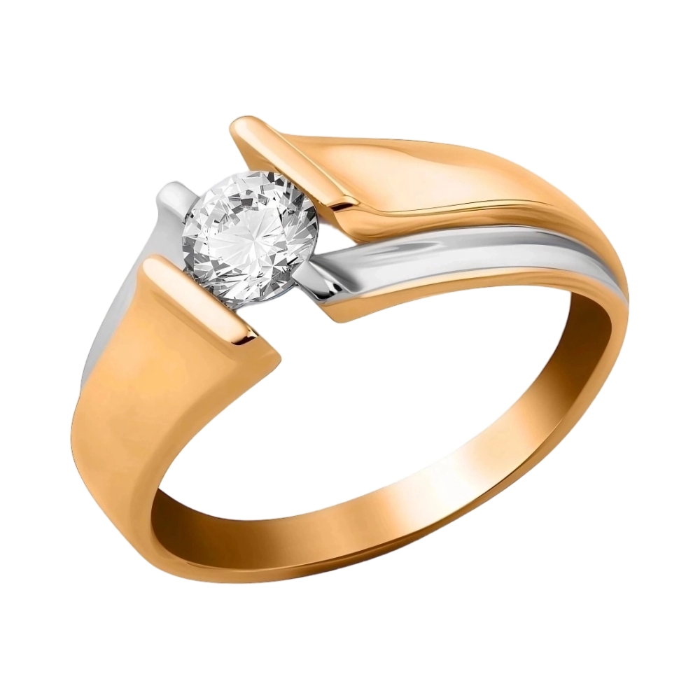 Кольцо из красного золота с фианитами Ювелирное изделие - Кольцо из красного золота с фианитами в магазине Best-Gold 141467