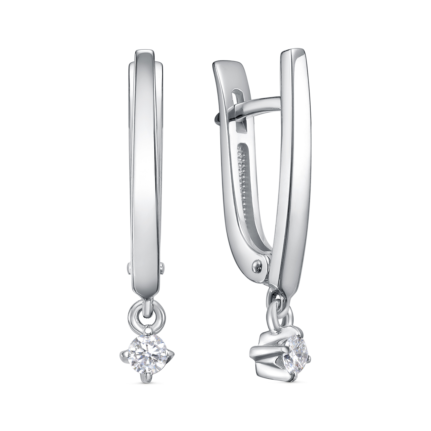 Серьги из белого золота с бриллиантами Ювелирное изделие - Серьги из белого золота с бриллиантами в магазине Best-Gold 154961