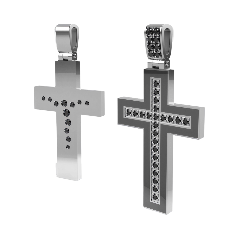 Ювелирное изделие - Крест из серебра с фианитами в магазине Best-Gold 134571