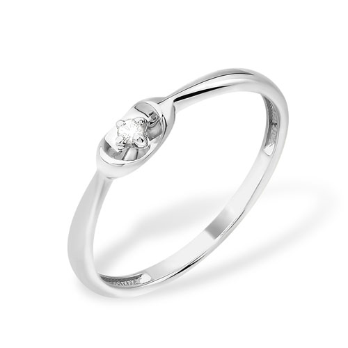 Кольцо из серебра с бриллиантом Ювелирное изделие - Кольцо из серебра с бриллиантом в магазине Best-Gold 153500