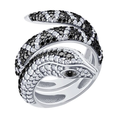 Кольцо из серебра с фианитами Ювелирное изделие - Кольцо из серебра с фианитами в магазине Best-Gold 152779