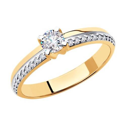 Ювелирное изделие - Кольцо из красного золота с фианитами в магазине Best-Gold 031169