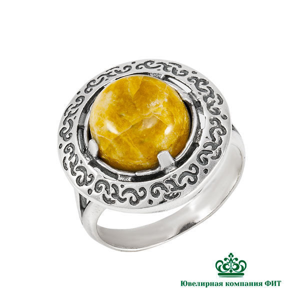 Ювелирное изделие - Кольцо из серебра с цитрином в магазине Best-Gold 153161