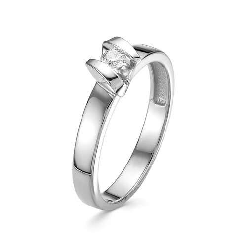 Кольцо помолвочное из белого золота с бриллиантом Ювелирное изделие - Кольцо помолвочное из белого золота с бриллиантом в магазине Best-Gold 105879