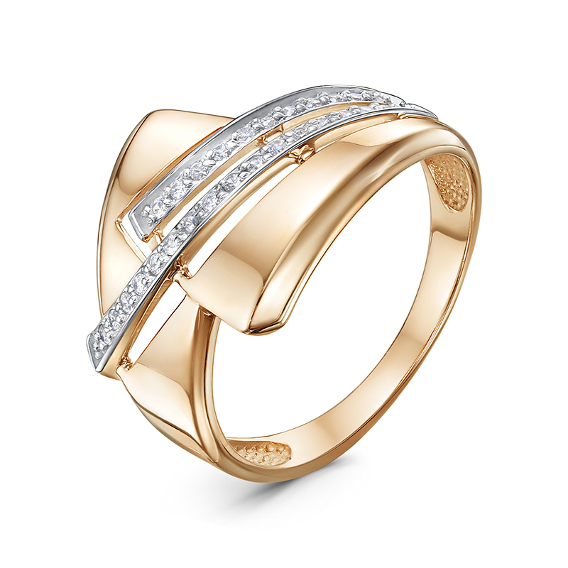 Кольцо из красного золота с фианитами Ювелирное изделие - Кольцо из красного золота с фианитами в магазине Best-Gold 147209