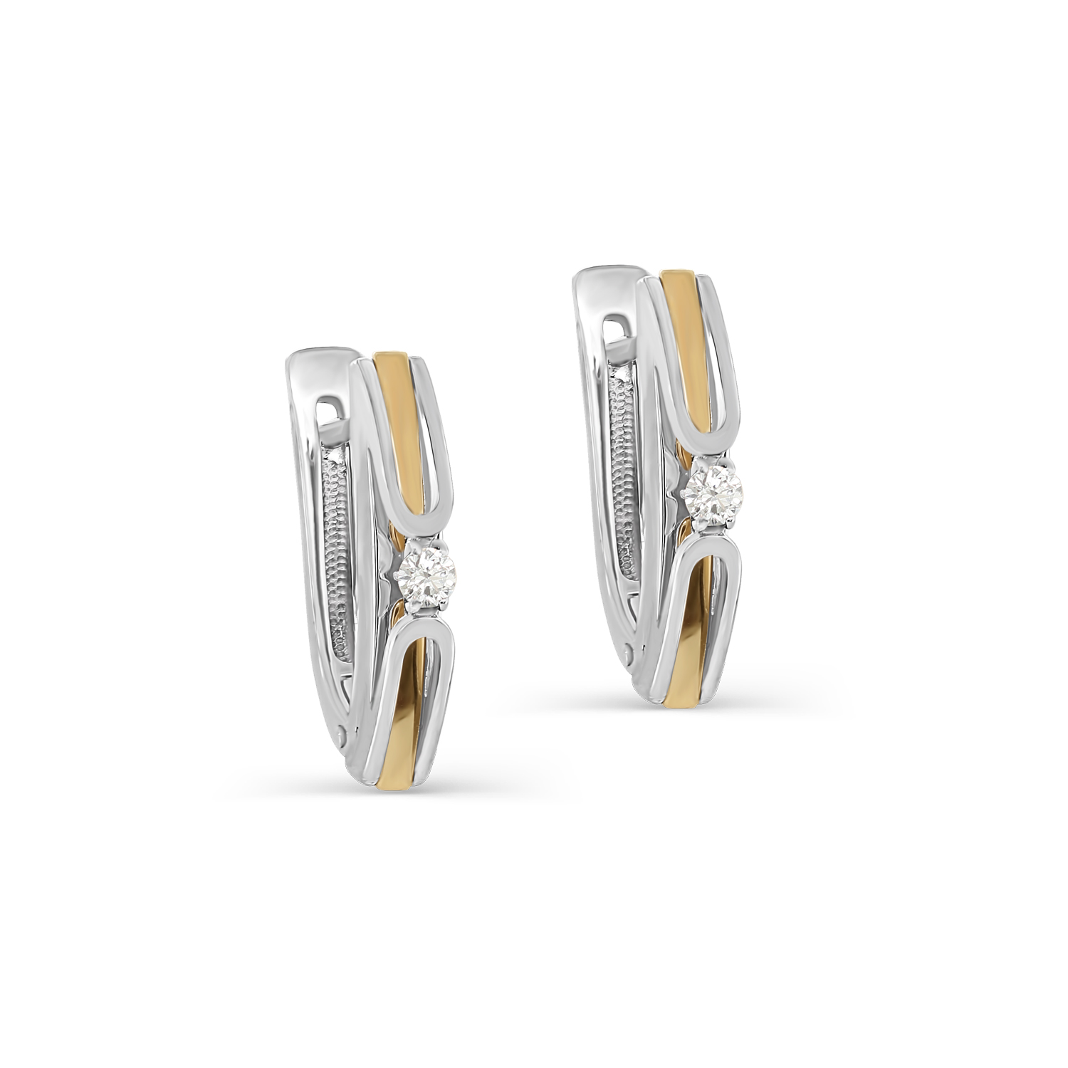 Ювелирное изделие - Серьги из белого золота с бриллиантами в магазине Best-Gold 154960