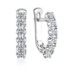 Серьги из белого золота с бриллиантами