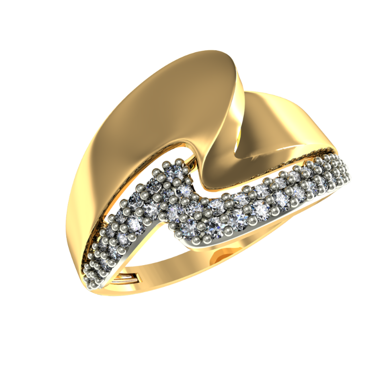 Кольцо из красного золота с фианитами Ювелирное изделие - Кольцо из красного золота с фианитами в магазине Best-Gold 102073