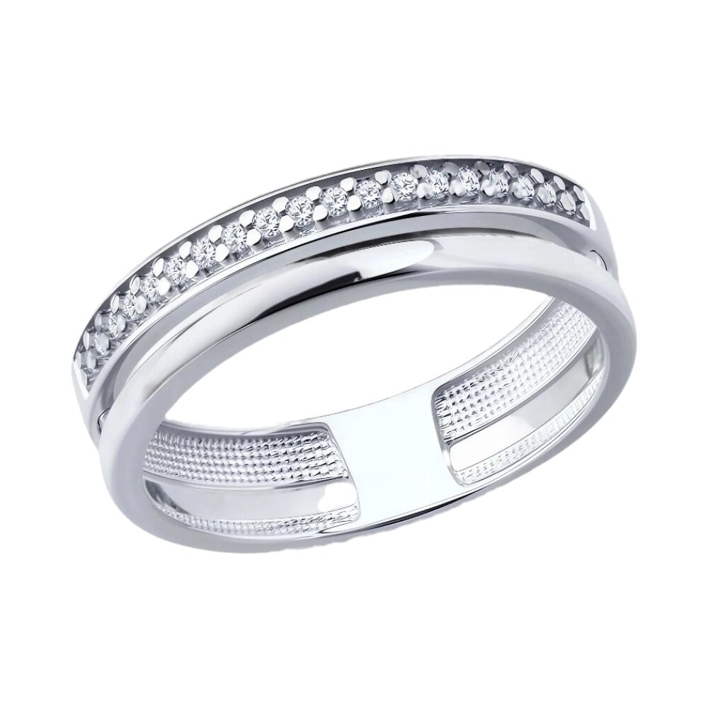 Ювелирное изделие - Кольцо из серебра с фианитами в магазине Best-Gold 152764