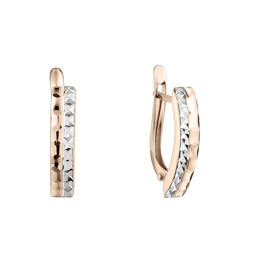 Серьги из комбинированного золота Ювелирное изделие - Серьги из комбинированного золота в магазине Best-Gold 123451