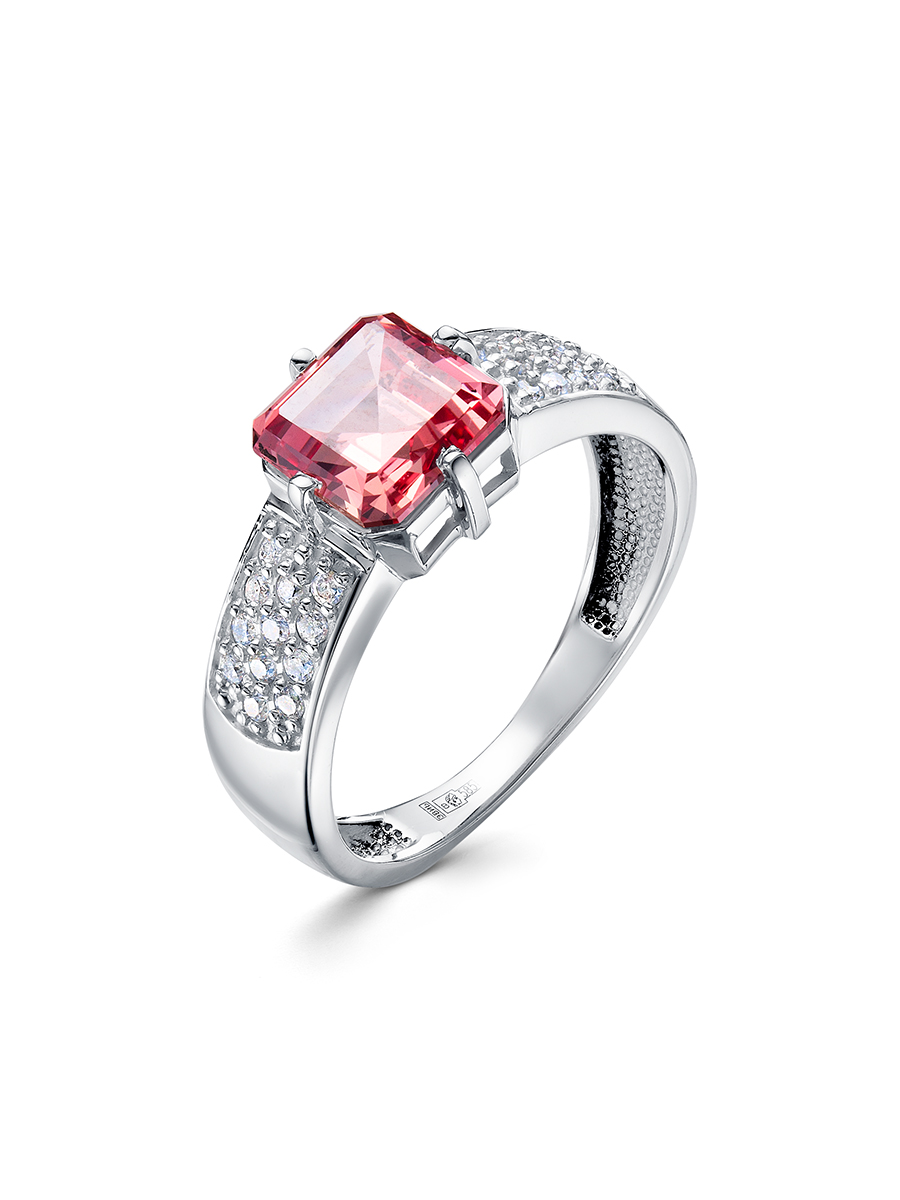 Кольцо из белого золота с сапфиром и бриллиантами Ювелирное изделие - Кольцо из белого золота с сапфиром и бриллиантами в магазине Best-Gold 143283