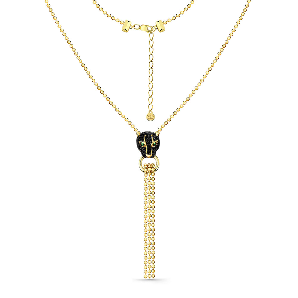 Колье из желтого золота с фианитами Ювелирное изделие - Колье из желтого золота с фианитами в магазине Best-Gold 140155