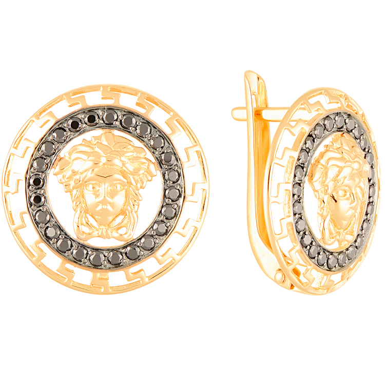 Серьги из красного золота с фианитами Ювелирное изделие - Серьги из красного золота с фианитами в магазине Best-Gold 102694