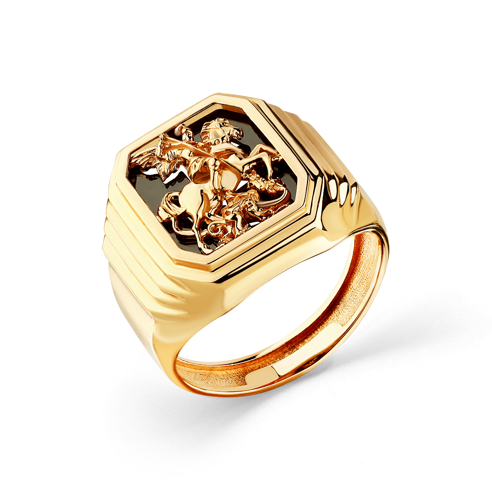 Кольцо из красного золота с эмалью Ювелирное изделие - Кольцо из красного золота с эмалью в магазине Best-Gold 142901