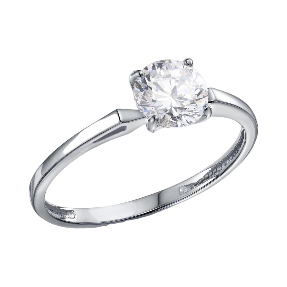 Кольцо помолвочное из белого золота с бриллиантом Ювелирное изделие - Кольцо помолвочное из белого золота с бриллиантом в магазине Best-Gold 157012