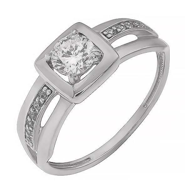 Ювелирное изделие - Кольцо из белого золота с фианитами в магазине Best-Gold 146828