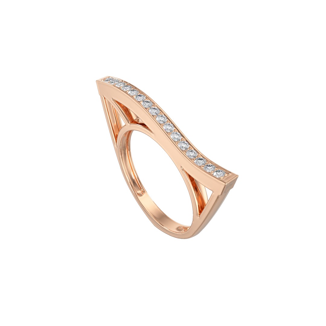 Кольцо из красного золота с фианитами Ювелирное изделие - Кольцо из красного золота с фианитами в магазине Best-Gold 112078