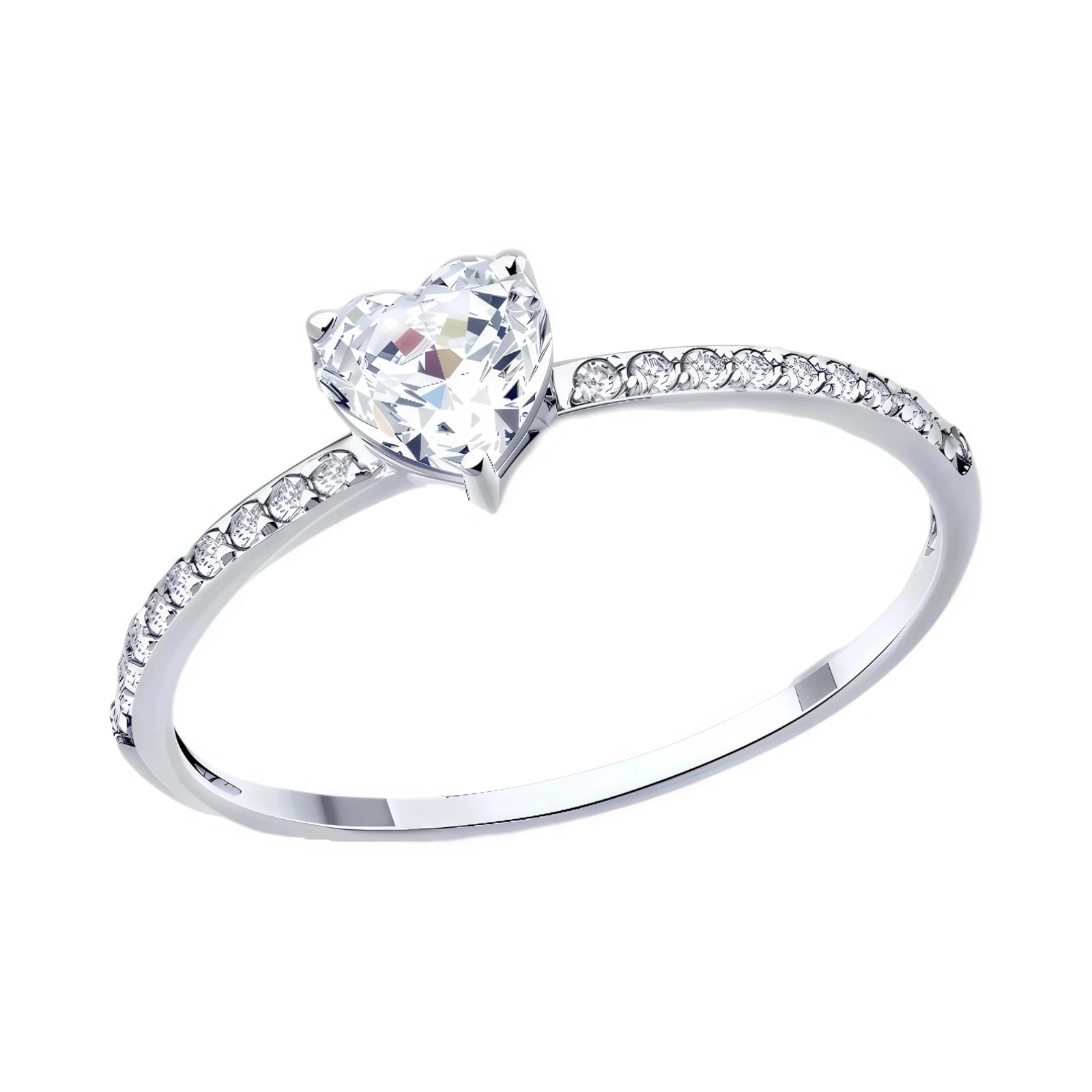 Кольцо из белого золота с фианитами Ювелирное изделие - Кольцо из белого золота с фианитами в магазине Best-Gold 156252