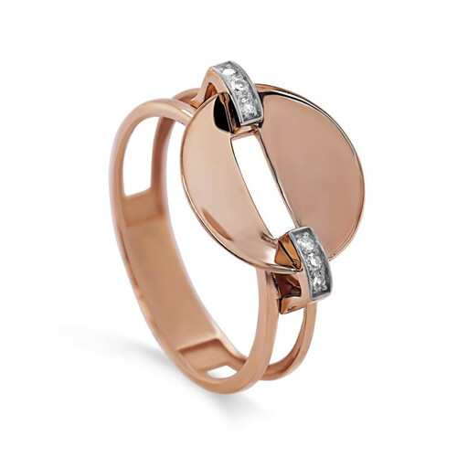 Кольцо из красного золота с бриллиантами Ювелирное изделие - Кольцо из красного золота с бриллиантами в магазине Best-Gold 089911