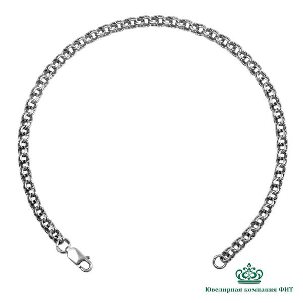 Ювелирное изделие - Браслет из серебра, плетение Гарибальди в магазине Best-Gold 013267