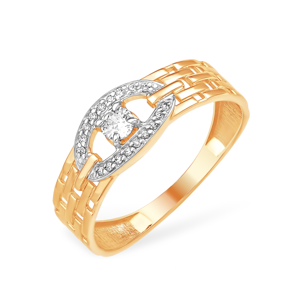 Кольцо из красного золота с фианитами Ювелирное изделие - Кольцо из красного золота с фианитами в магазине Best-Gold 150451