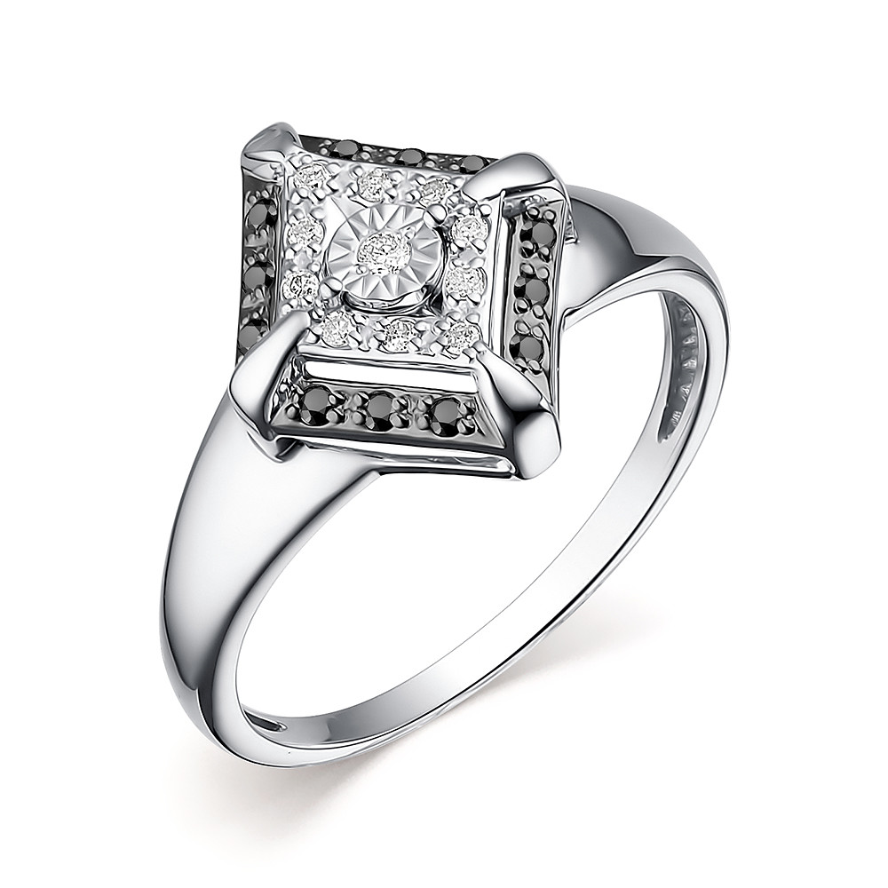 Кольцо из белого золота с бриллиантами Ювелирное изделие - Кольцо из белого золота с бриллиантами в магазине Best-Gold 084099