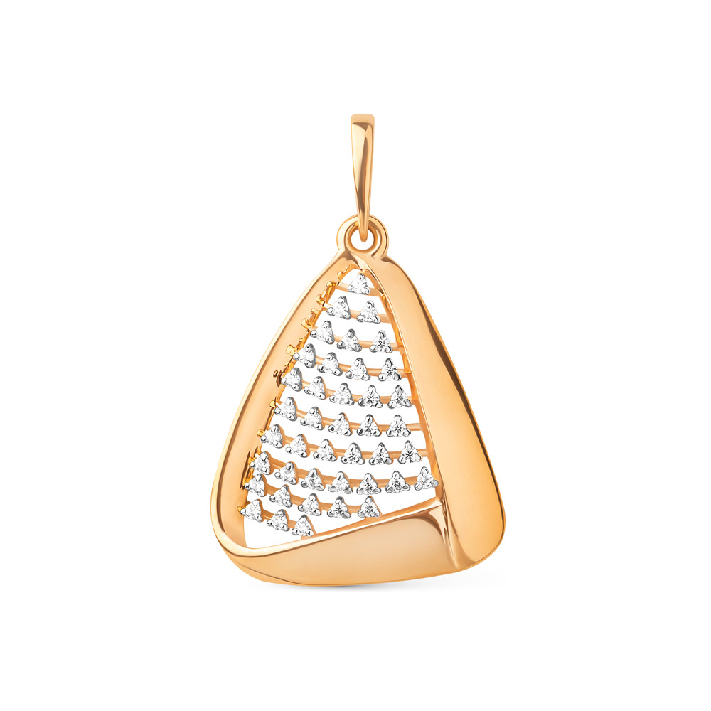 Подвеска из красного золота с фианитами Ювелирное изделие - Подвеска из красного золота с фианитами в магазине Best-Gold 108805