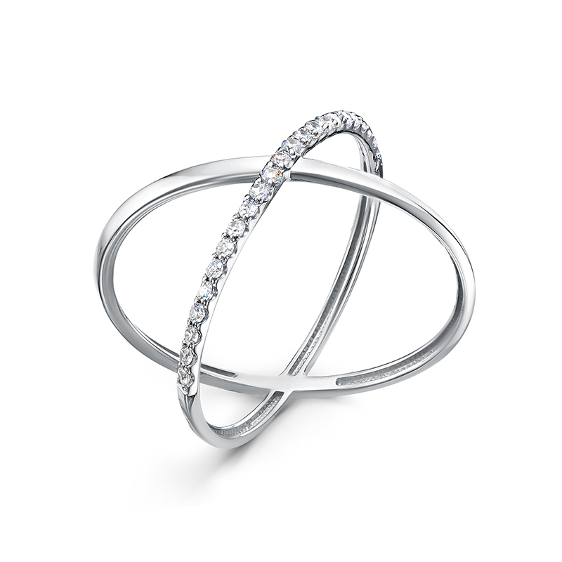 Кольцо из белого золота с фианитами Ювелирное изделие - Кольцо из белого золота с фианитами в магазине Best-Gold 142537