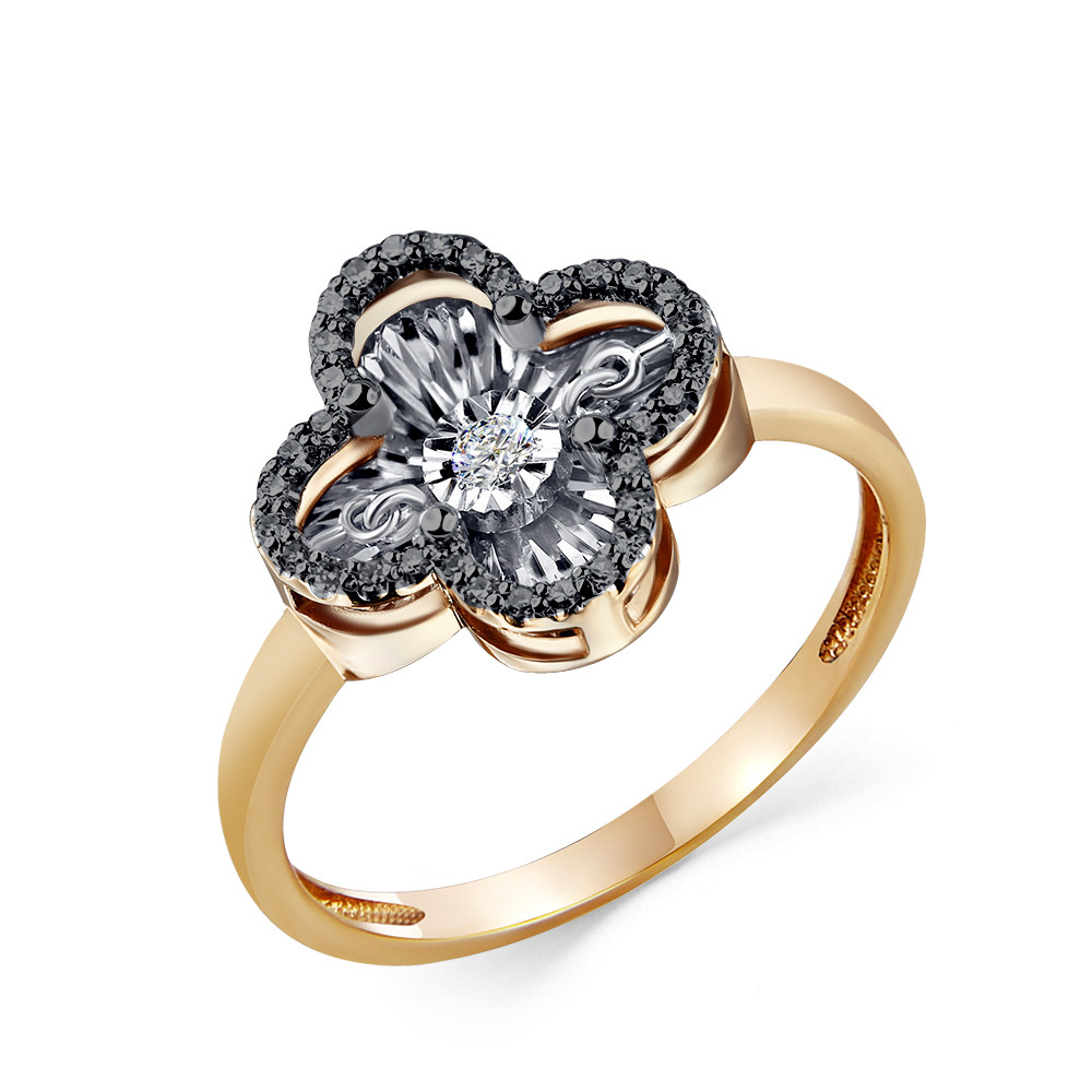 Ювелирное изделие - Кольцо из красного золота с бриллиантами в магазине Best-Gold 048165