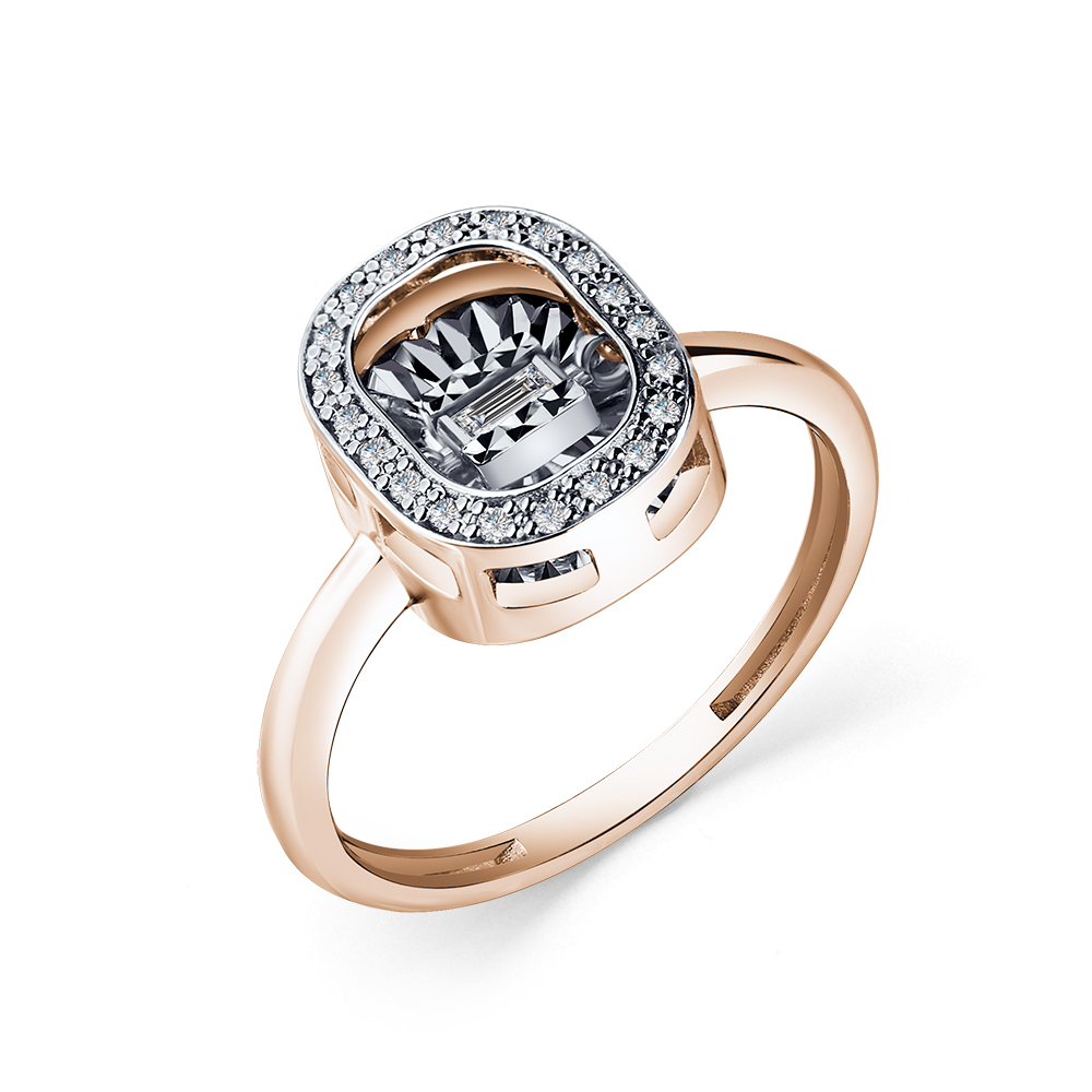 Кольцо из красного золота с бриллиантами Ювелирное изделие - Кольцо из красного золота с бриллиантами в магазине Best-Gold 145255