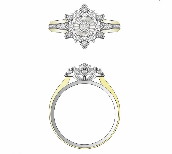 Кольцо из белого золота с бриллиантами Ювелирное изделие - Кольцо из белого золота с бриллиантами в магазине Best-Gold 141498