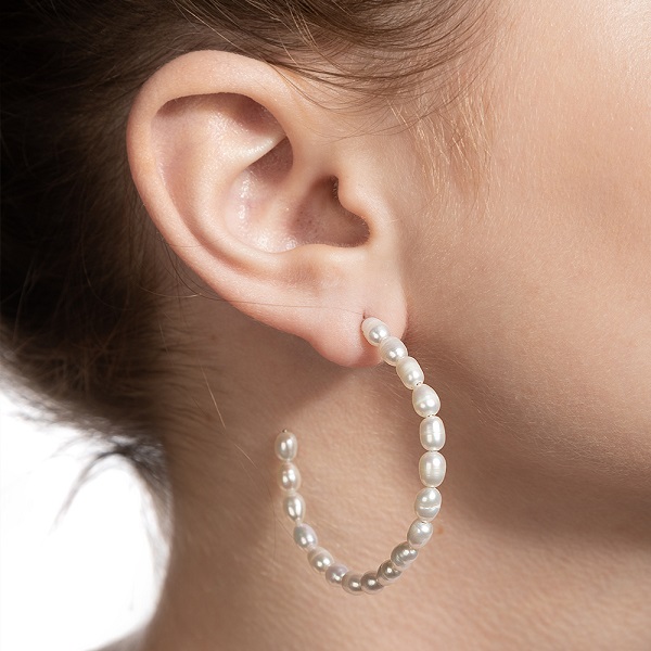 Серьги из серебра с жемчугом Ювелирное изделие - Серьги из серебра с жемчугом в магазине Best-Gold 120942