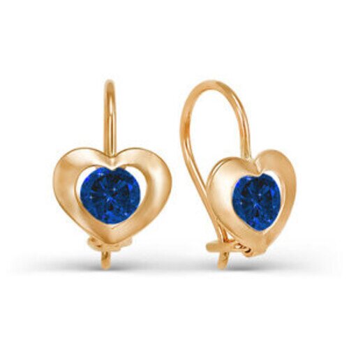 Серьги из красного золота с фианитами Ювелирное изделие - Серьги из красного золота с фианитами в магазине Best-Gold 103682