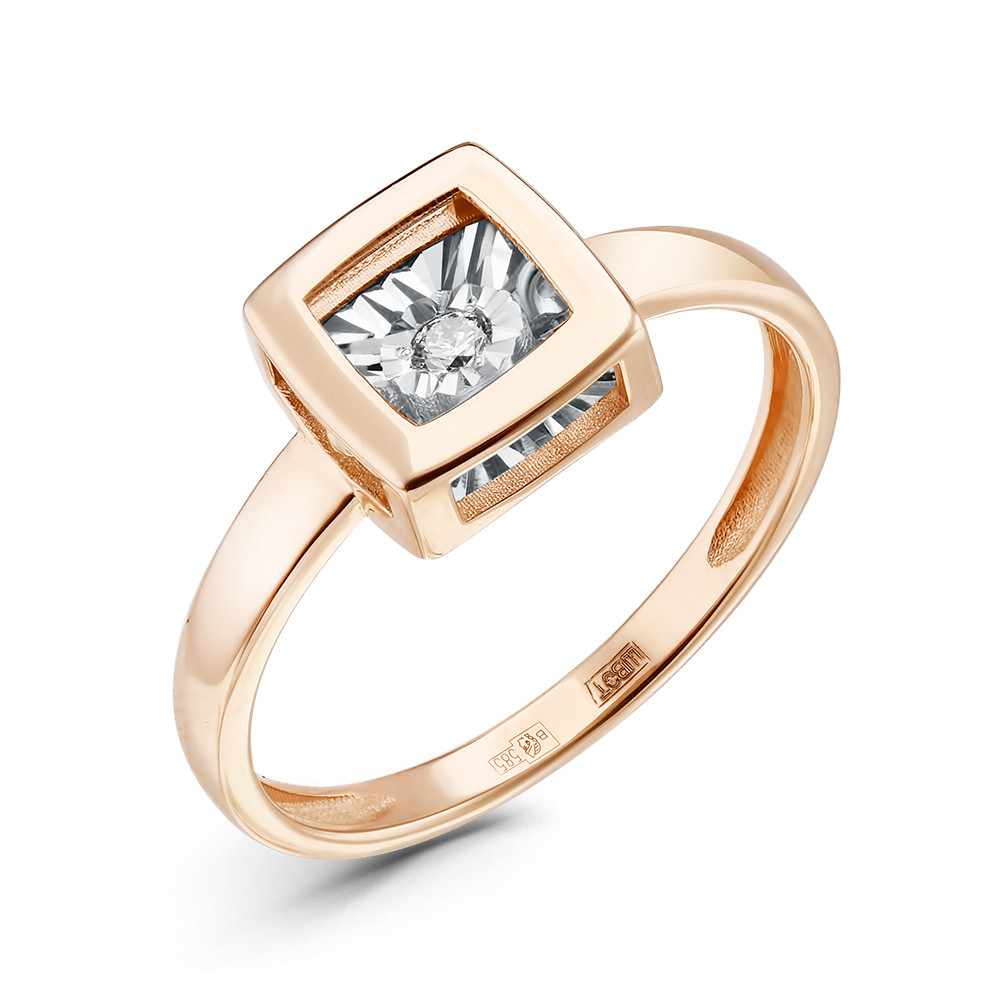 Кольцо из красного золота с бриллиантами Ювелирное изделие - Кольцо из красного золота с бриллиантами в магазине Best-Gold 098475