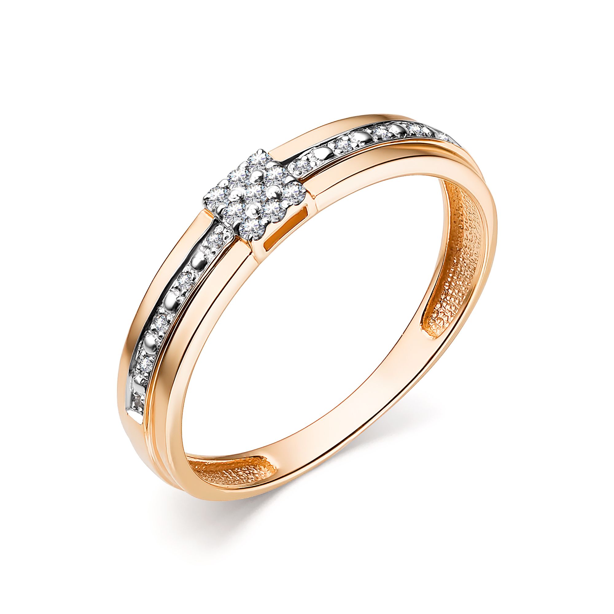 Ювелирное изделие - Кольцо из красного золота с бриллиантами в магазине Best-Gold 155606