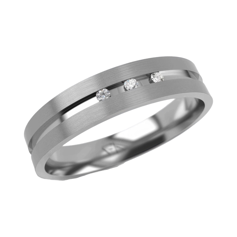 Обручальное кольцо из белого золота с бриллиантами Ювелирное изделие - Обручальное кольцо из белого золота с бриллиантами в магазине Best-Gold 034247