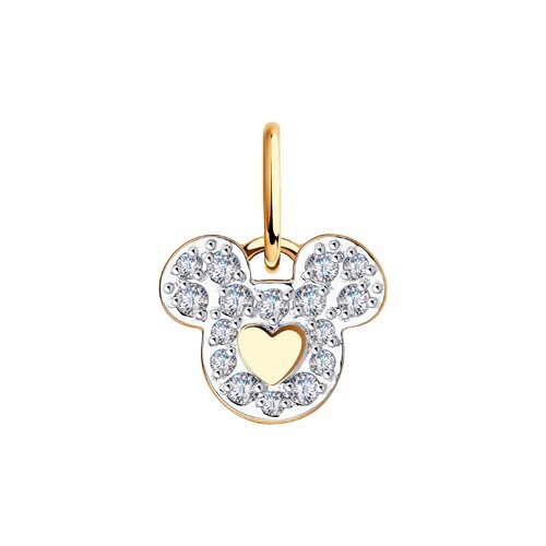 Ювелирное изделие - Подвеска из красного золота с фианитами в магазине Best-Gold 037317