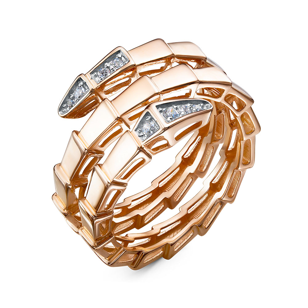 Кольцо из красного золота с фианитами Ювелирное изделие - Кольцо из красного золота с фианитами в магазине Best-Gold 153824