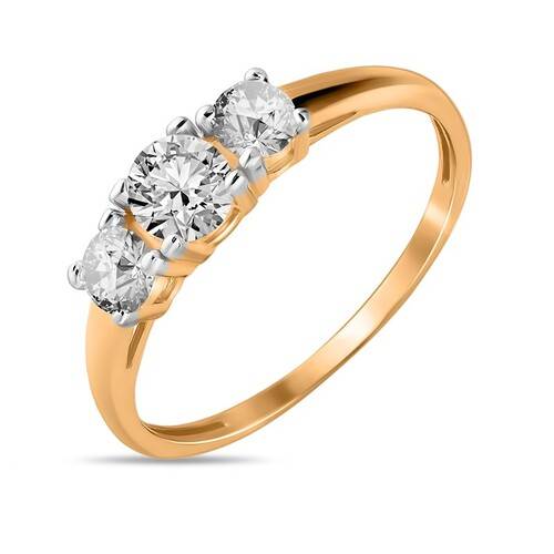 Ювелирное изделие - Кольцо из красного золота с фианитами в магазине Best-Gold 001600
